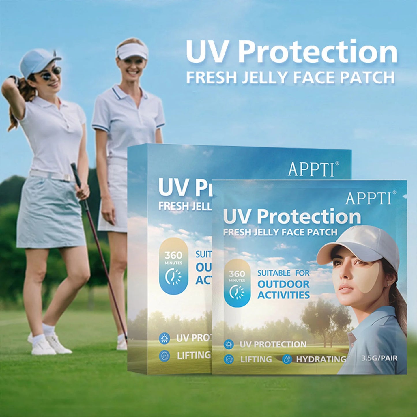 Facial sunscreen sticker