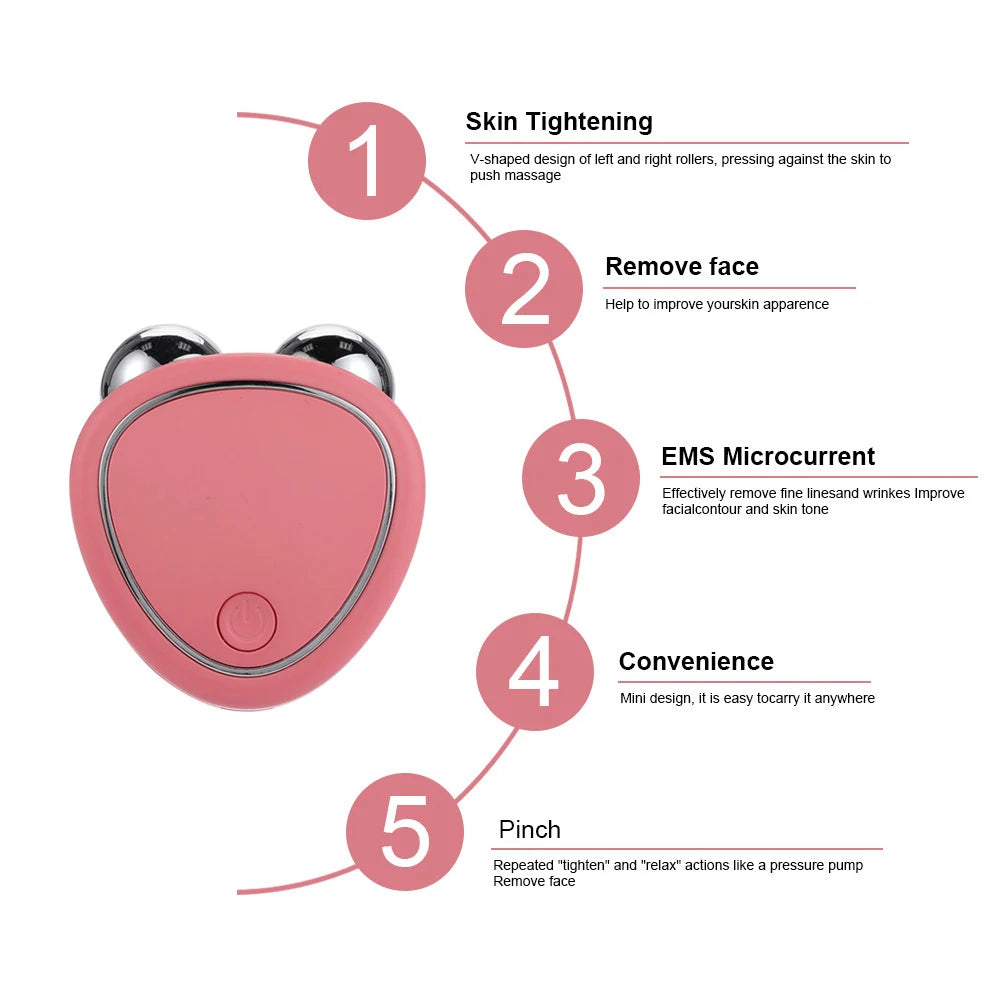 EMS Face Lifting Machine Facial Massager Microcurrent Roller