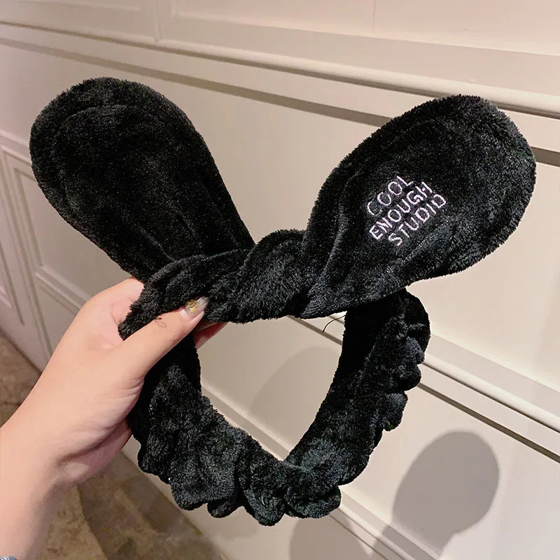 π Soft Coral Fleece Bow Headband β Animal Ears & Turban Style π