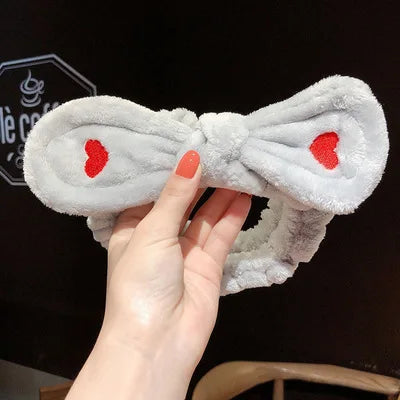 π Soft Coral Fleece Bow Headband β Animal Ears & Turban Style π