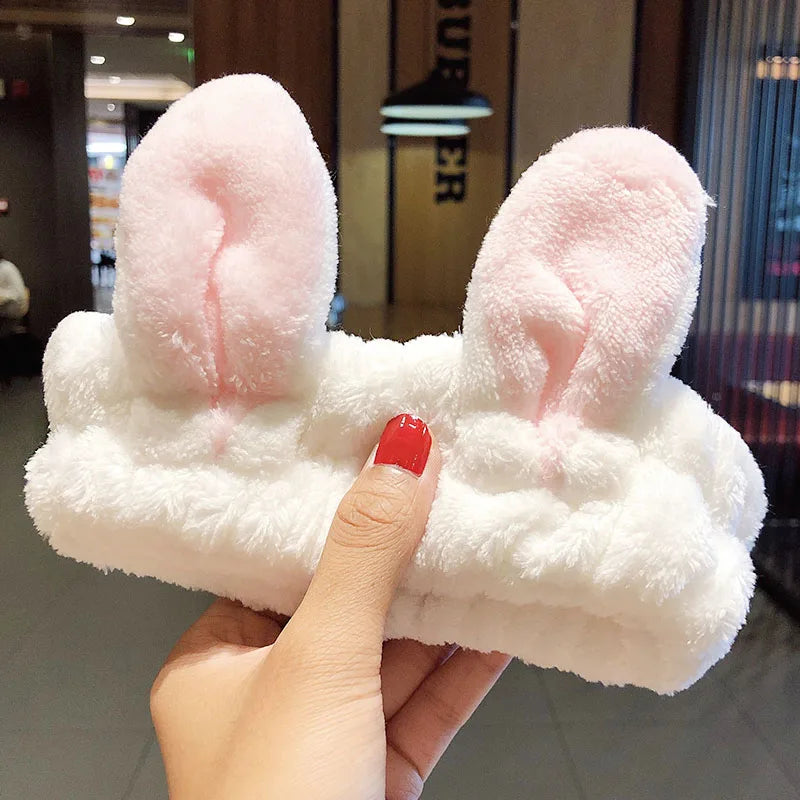π Soft Coral Fleece Bow Headband β Animal Ears & Turban Style π