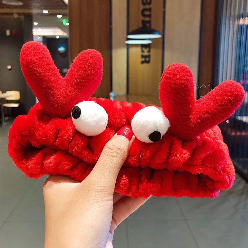 π Soft Coral Fleece Bow Headband β Animal Ears & Turban Style π