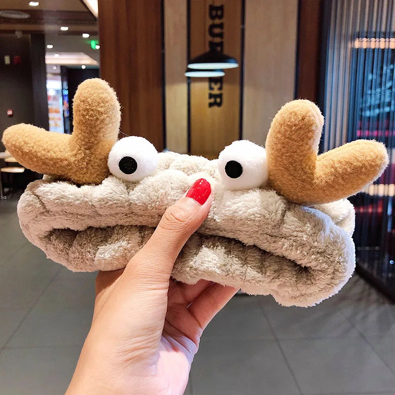 π Soft Coral Fleece Bow Headband β Animal Ears & Turban Style π