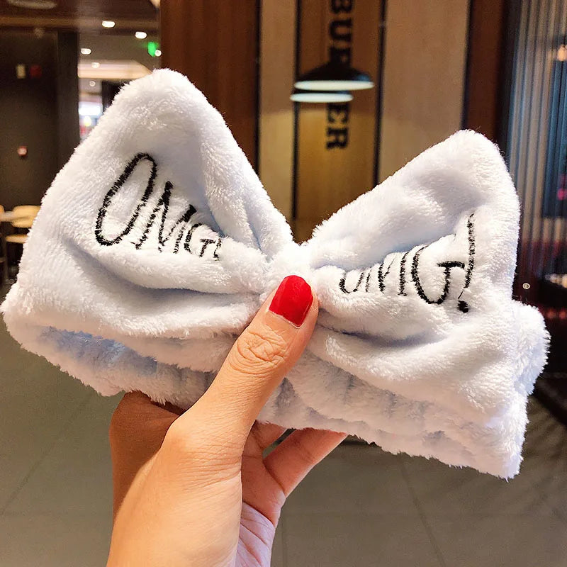 π Soft Coral Fleece Bow Headband β Animal Ears & Turban Style π