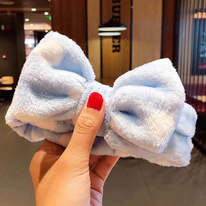 π Soft Coral Fleece Bow Headband β Animal Ears & Turban Style π
