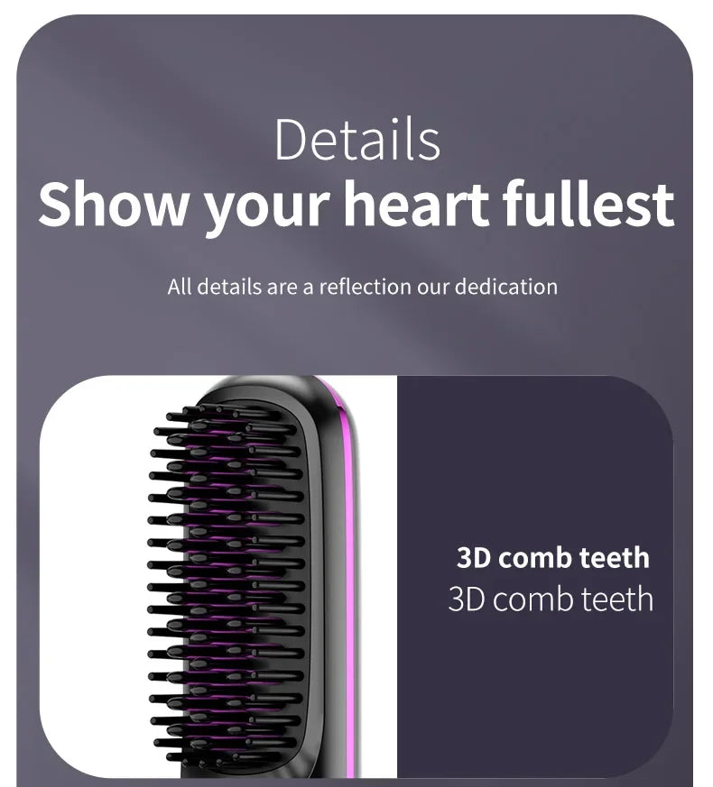 Cordless portable hair straightener