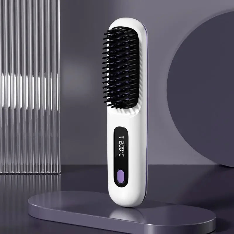 Cordless portable hair straightener