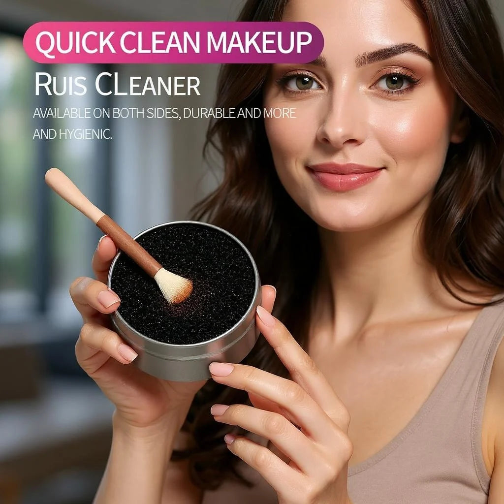 Dry makeup brush cleaner