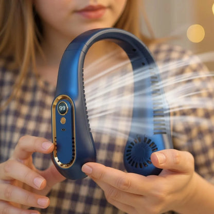 360º Portable Neck Fan — Rechargeable & Foldable