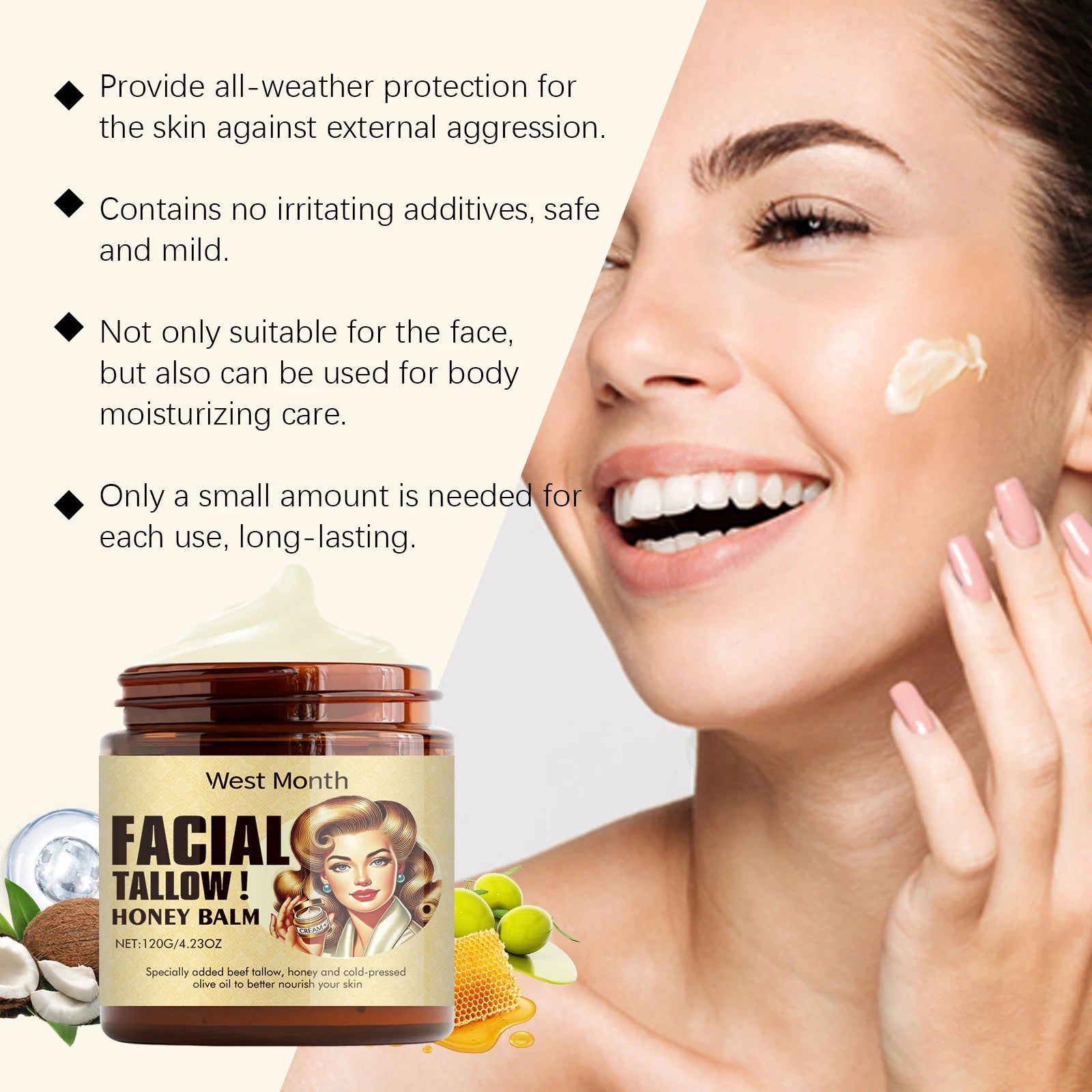 Facial Tallow Honey Balm