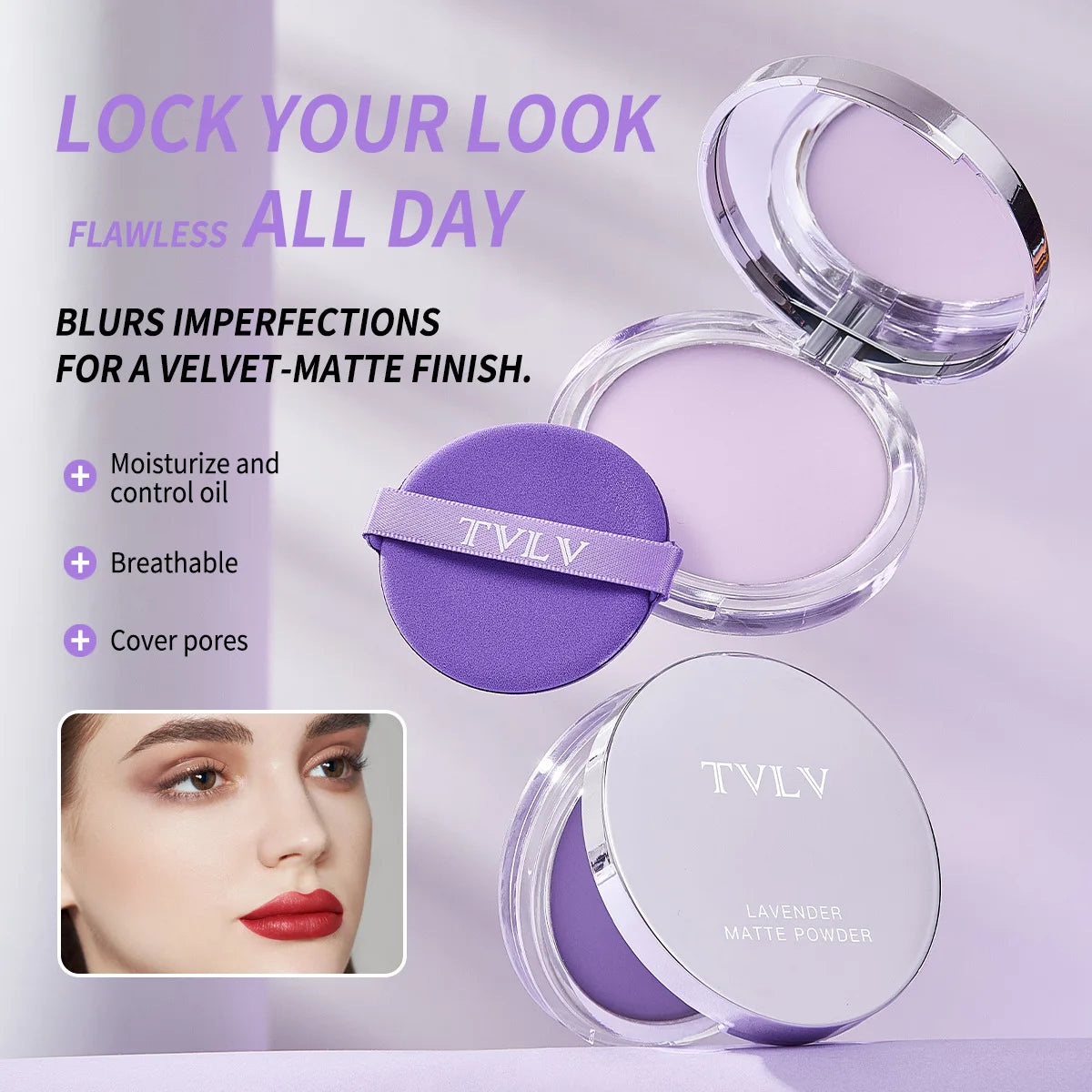 Waterproof Violet Cream powder