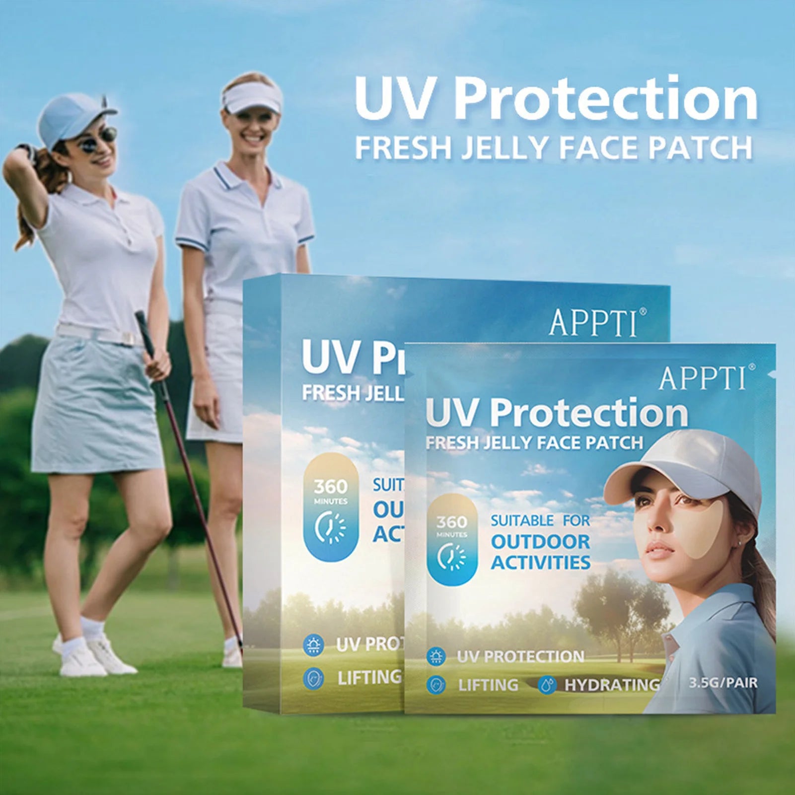 Facial sunscreen sticker