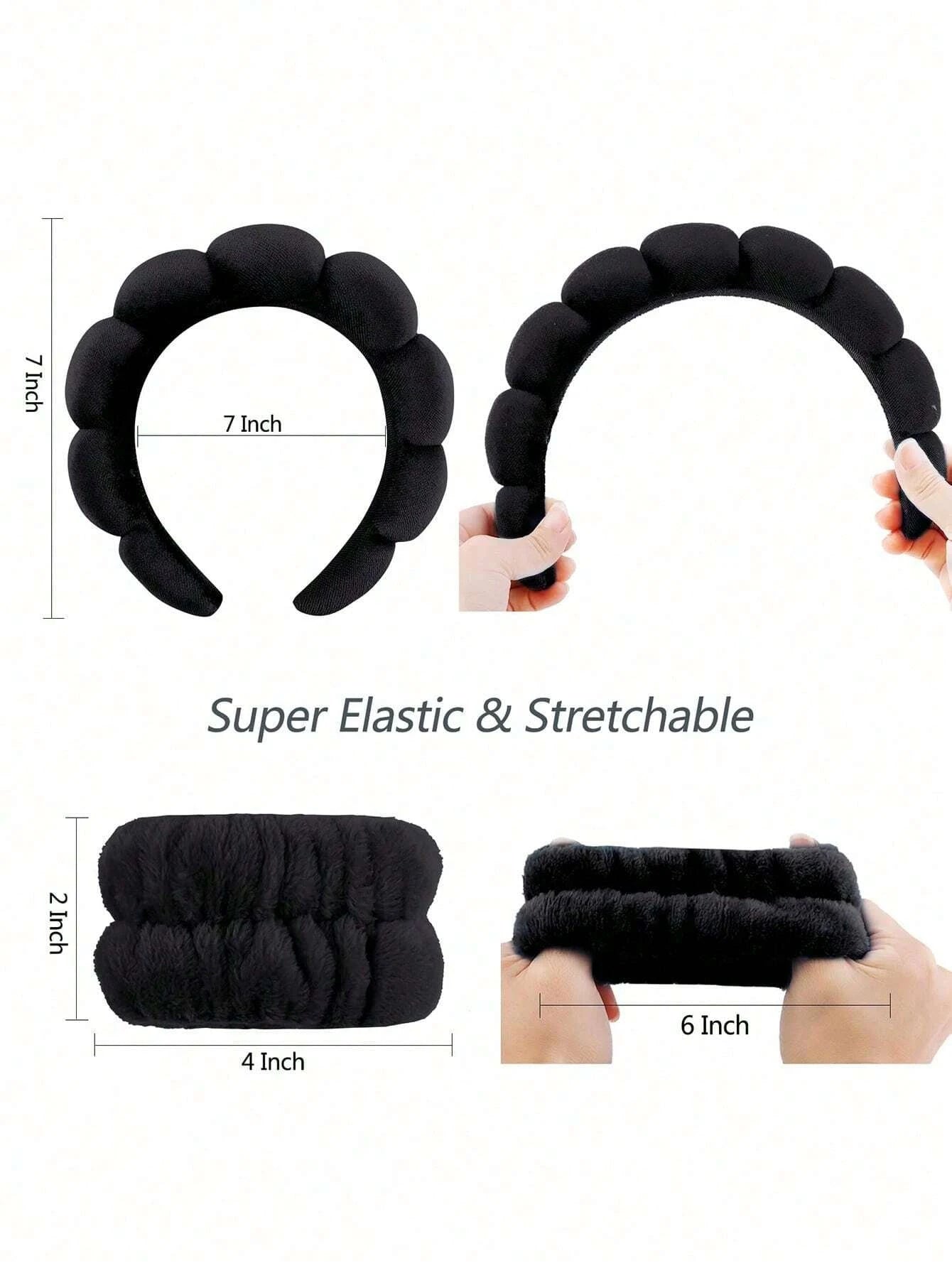 Luxury Fiber Spa Headband & Wristband Set