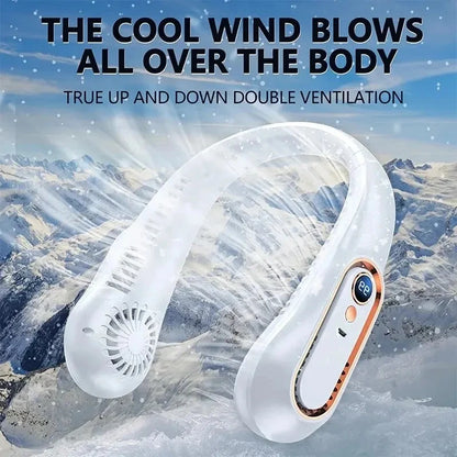 360º Portable Neck Fan — Rechargeable & Foldable