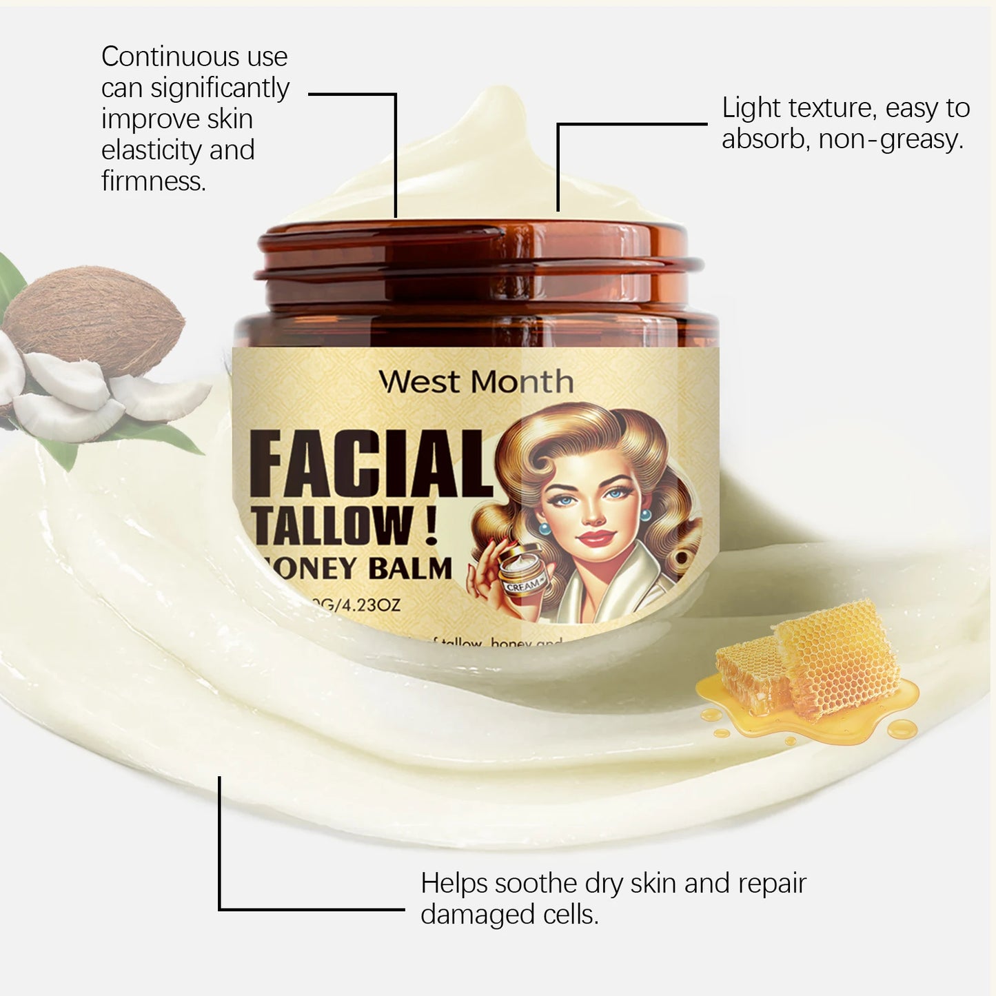 Facial Tallow Honey Balm