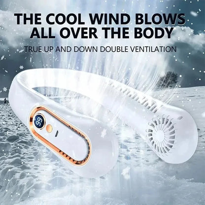 360º Portable Neck Fan — Rechargeable & Foldable