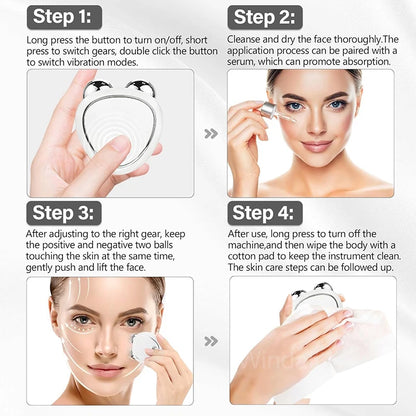 EMS Face Lifting Machine Facial Massager Microcurrent Roller