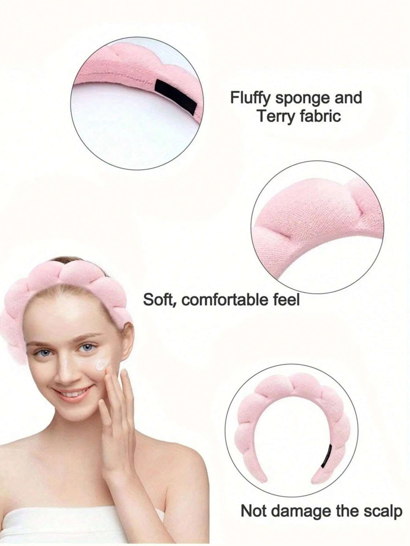 Luxury Fiber Spa Headband & Wristband Set