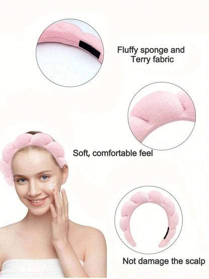 Luxury Fiber Spa Headband & Wristband Set