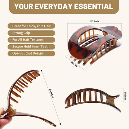 Floral Hair Clip – Stylish Claw Clip with Strong Grip