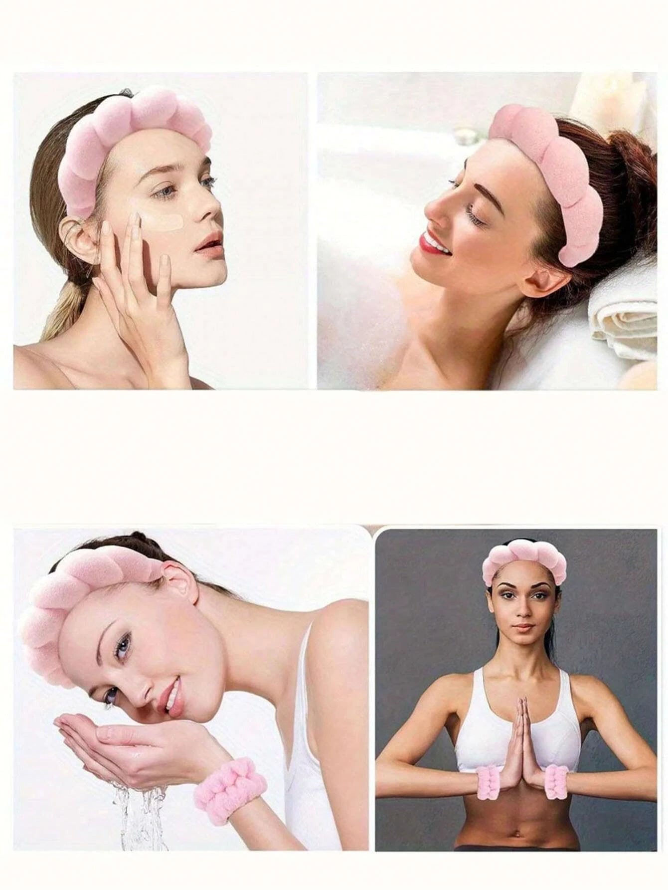 Luxury Fiber Spa Headband & Wristband Set