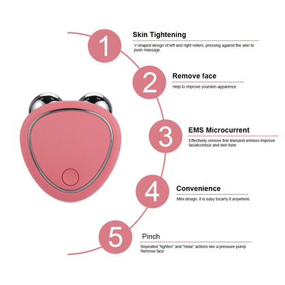 EMS Face Lifting Machine Facial Massager Microcurrent Roller