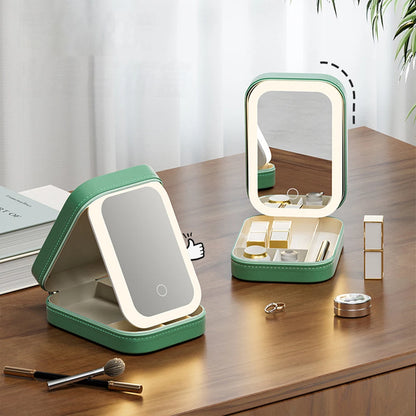Makeup Storage Box With LED Light Portable