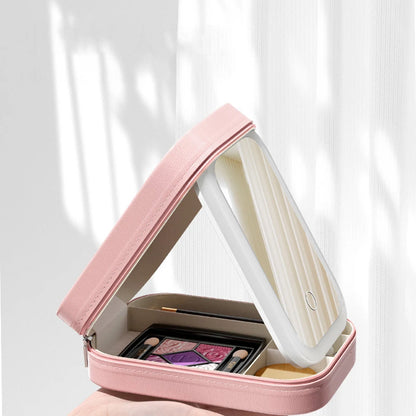 Makeup Storage Box With LED Light Portable