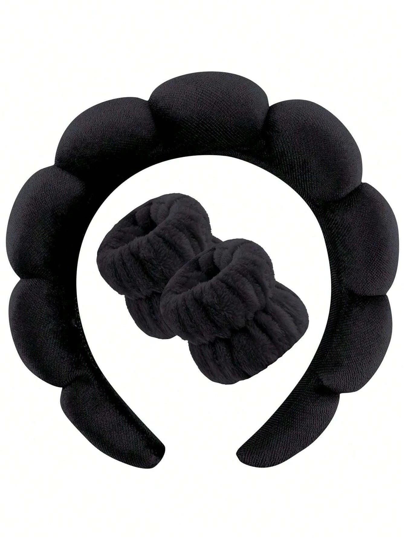 Luxury Fiber Spa Headband & Wristband Set