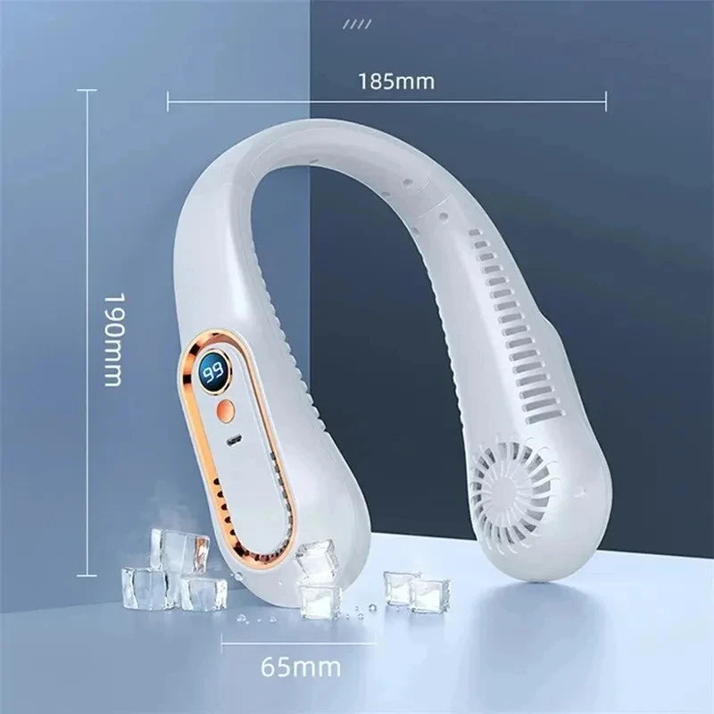 360º Portable Neck Fan — Rechargeable & Foldable
