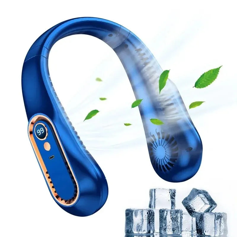 360º Portable Neck Fan — Rechargeable & Foldable