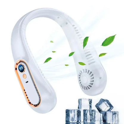 360º Portable Neck Fan — Rechargeable & Foldable