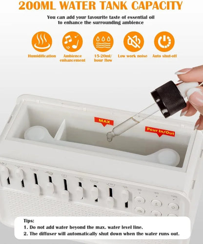 Bluetooth Noise Machine with Aroma Diffuser and Humidifier