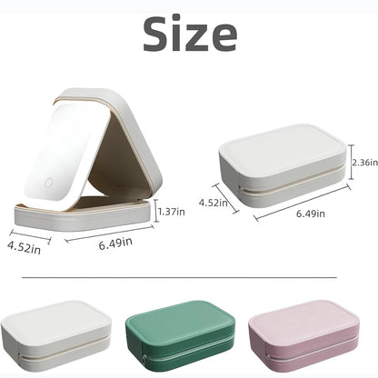 Makeup Storage Box With LED Light Portable
