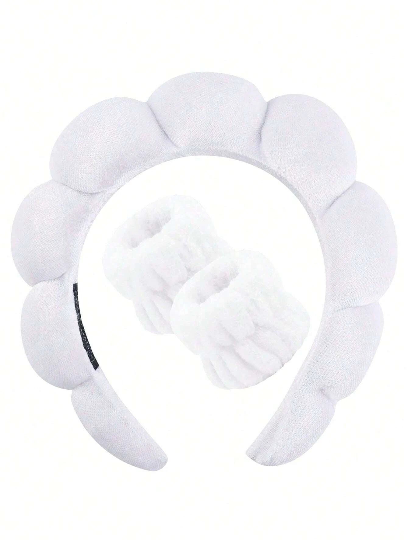 Luxury Fiber Spa Headband & Wristband Set
