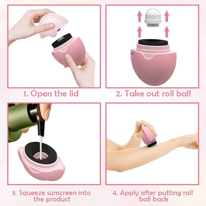 Rechargeable Silicone Roll-On Sunscreen Applicator 