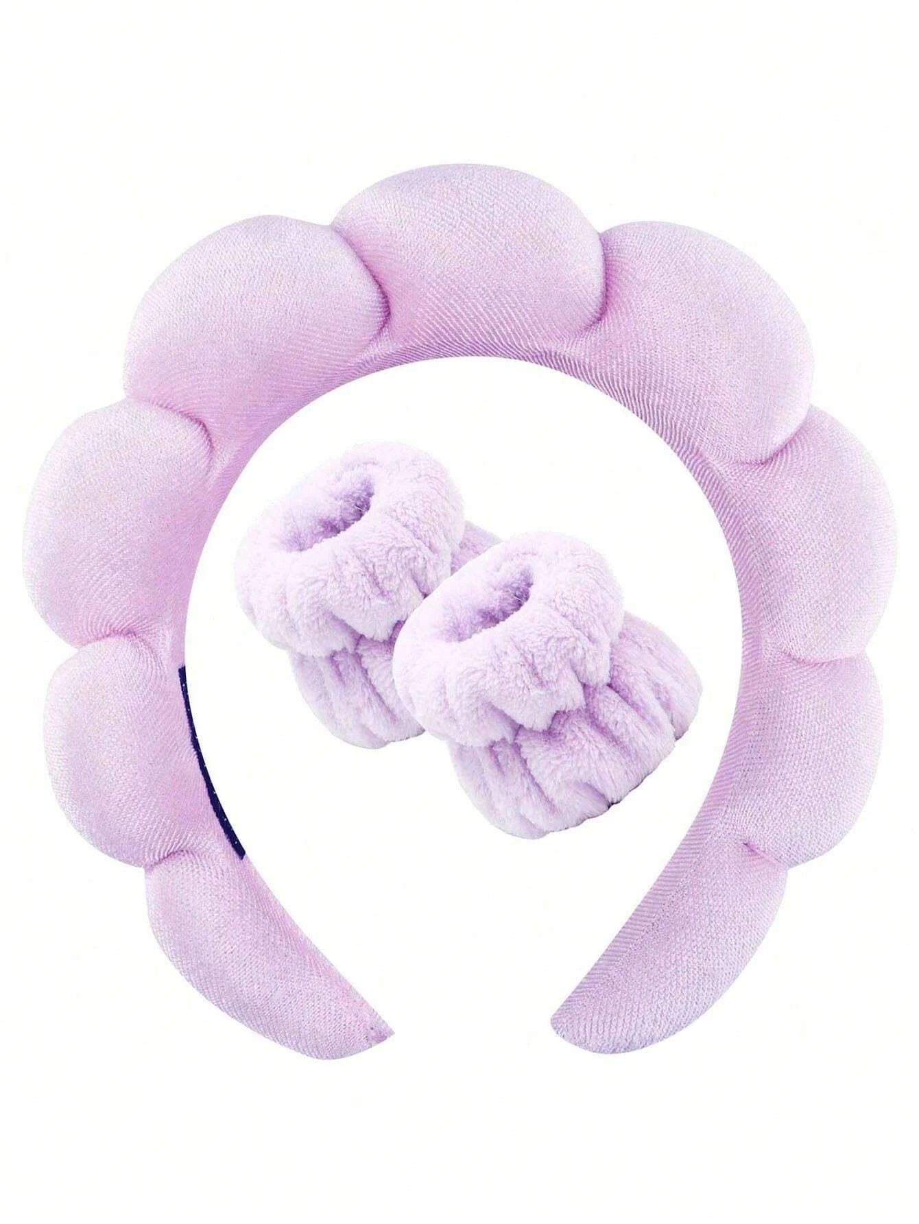 Luxury Fiber Spa Headband & Wristband Set