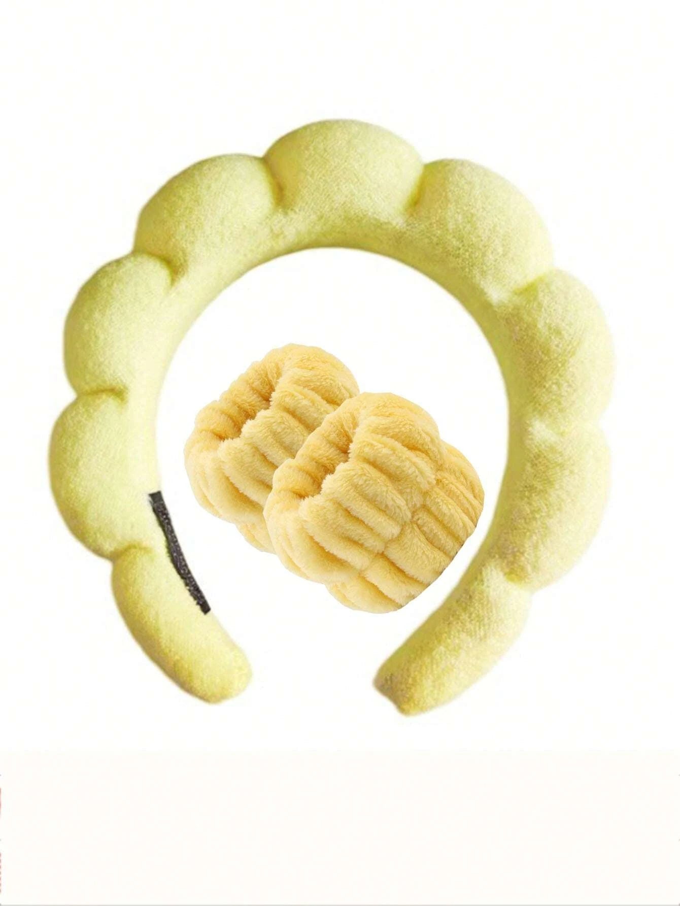 Luxury Fiber Spa Headband & Wristband Set