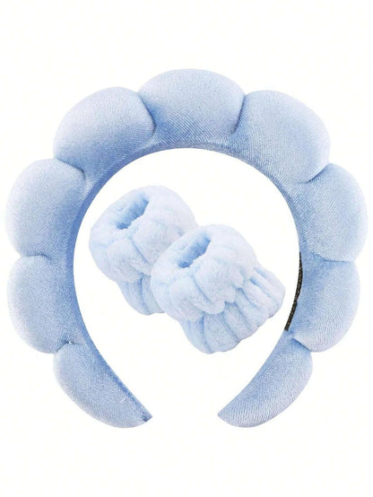 Luxury Fiber Spa Headband & Wristband Set