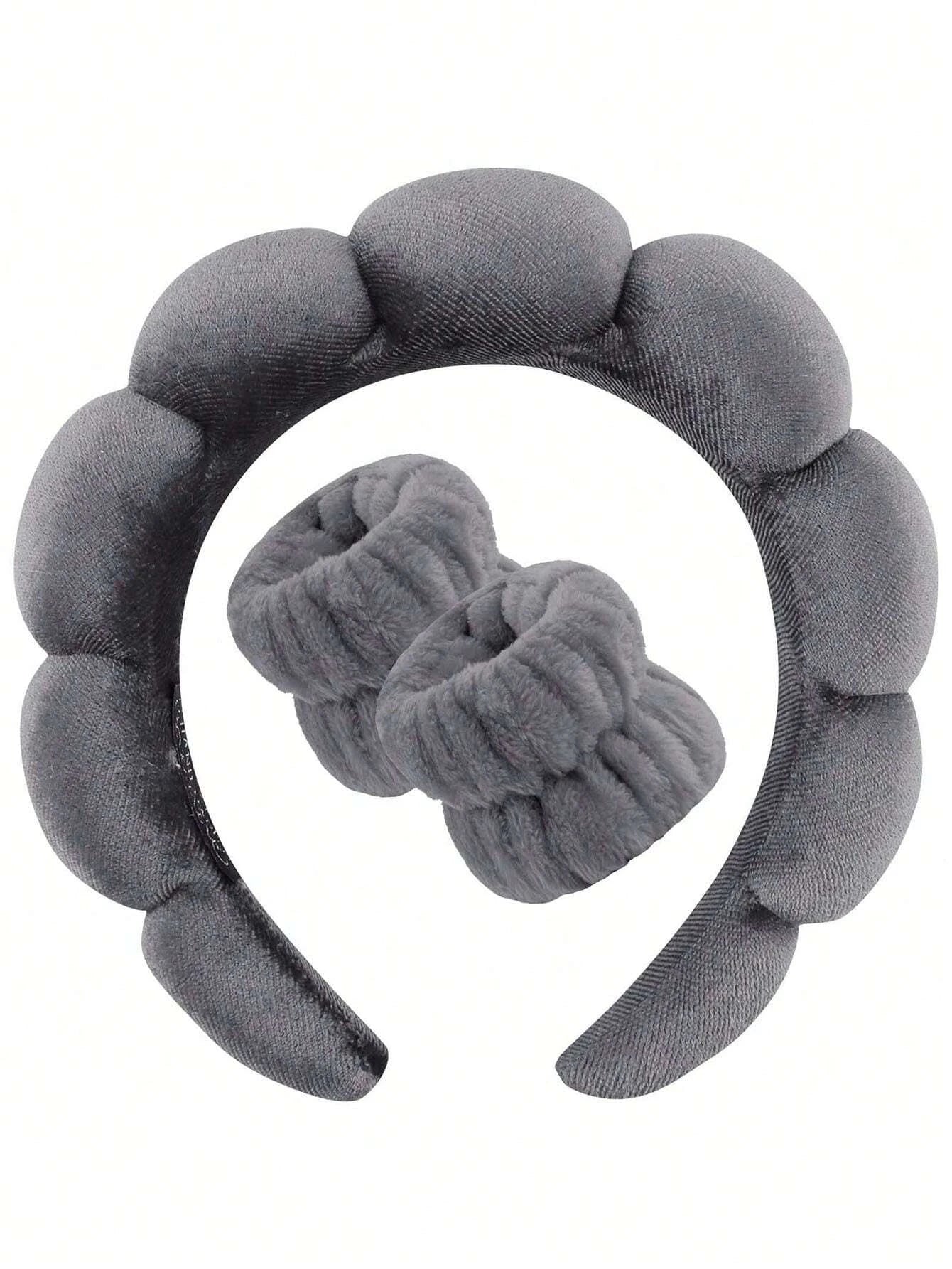 Luxury Fiber Spa Headband & Wristband Set