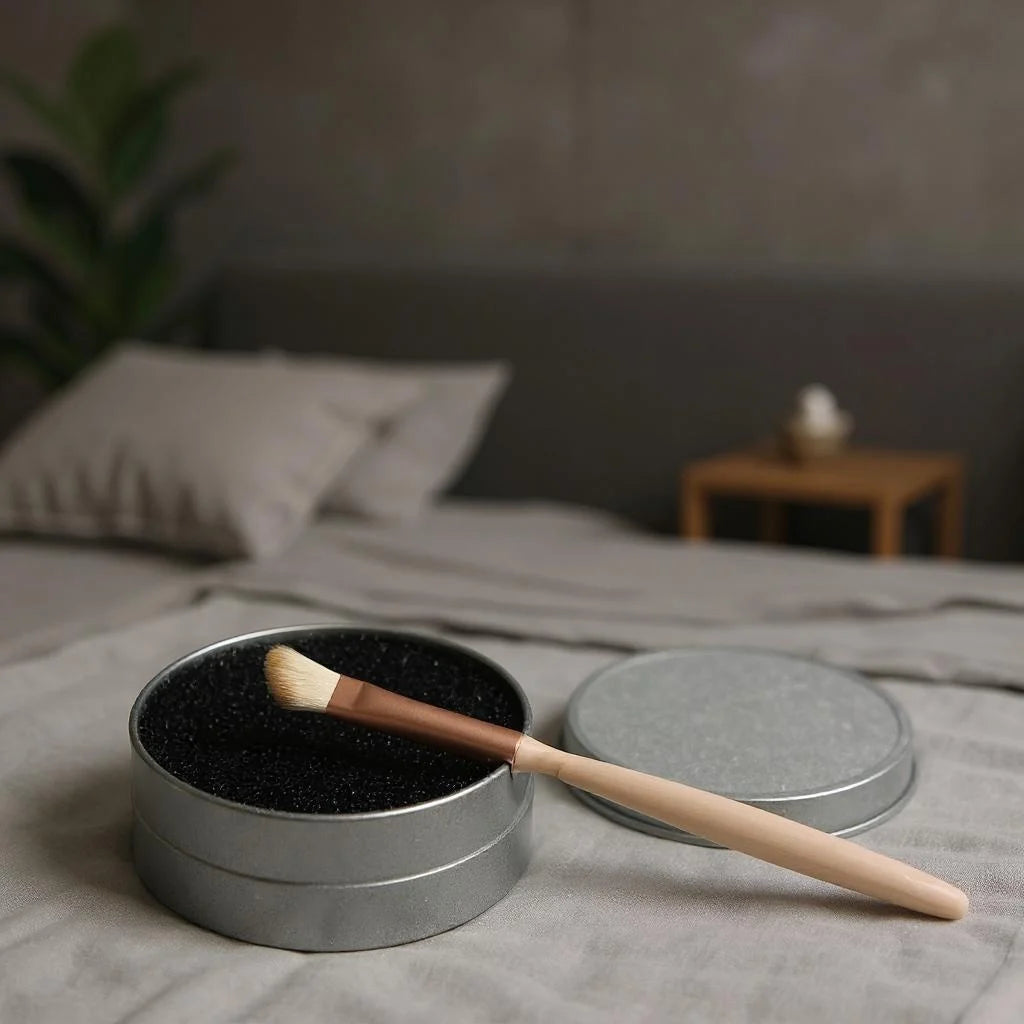 Dry makeup brush cleaner