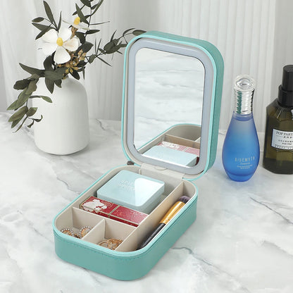 Makeup Storage Box With LED Light Portable