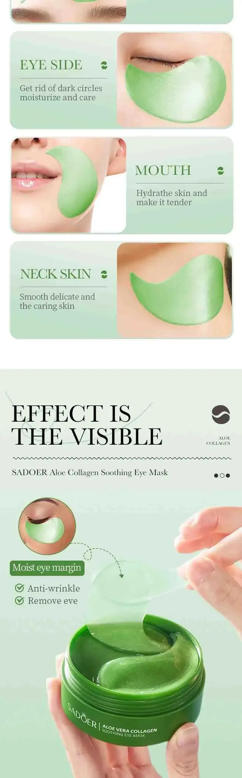 🌸 Aloe Vera Collagen Eye Mask ✨