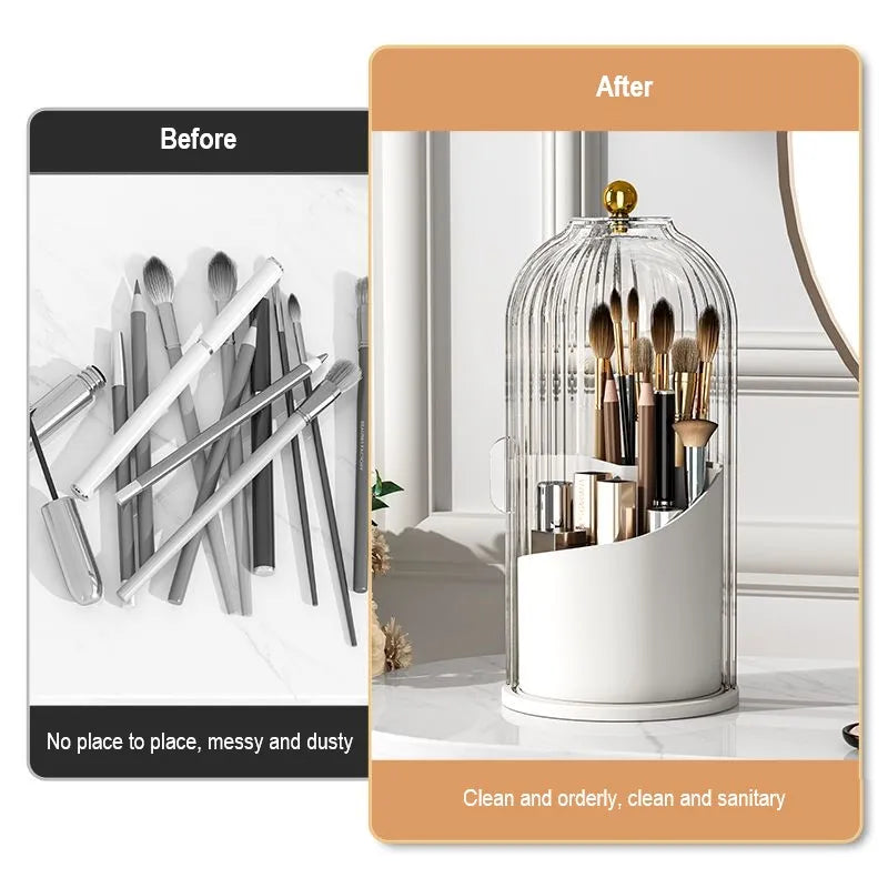 ✨ 360° Rotating Makeup Brush Holder ✨