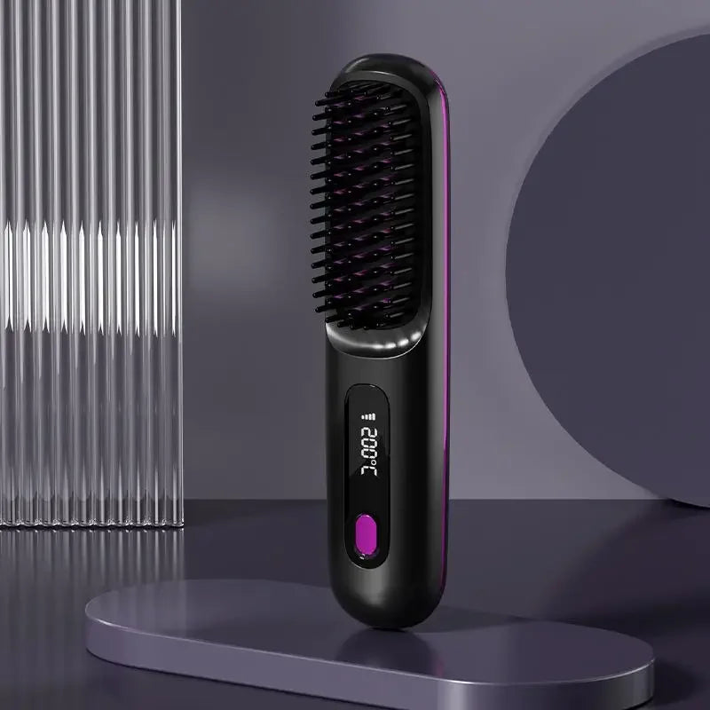 Cordless portable hair straightener
