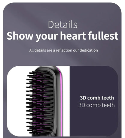 Cordless portable hair straightener