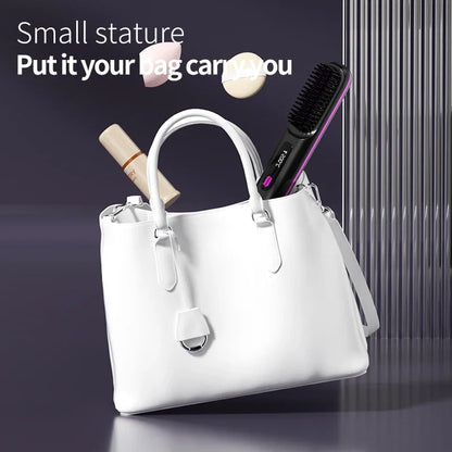 Cordless portable hair straightener
