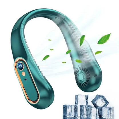 360º Portable Neck Fan — Rechargeable & Foldable