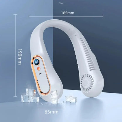 360º Portable Neck Fan — Rechargeable & Foldable