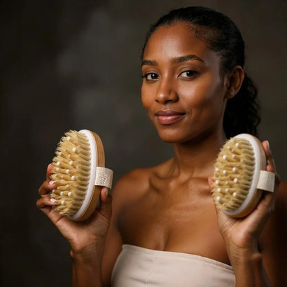 ✨ 2 In 1 Dry Skin Body Massage Brush ✨